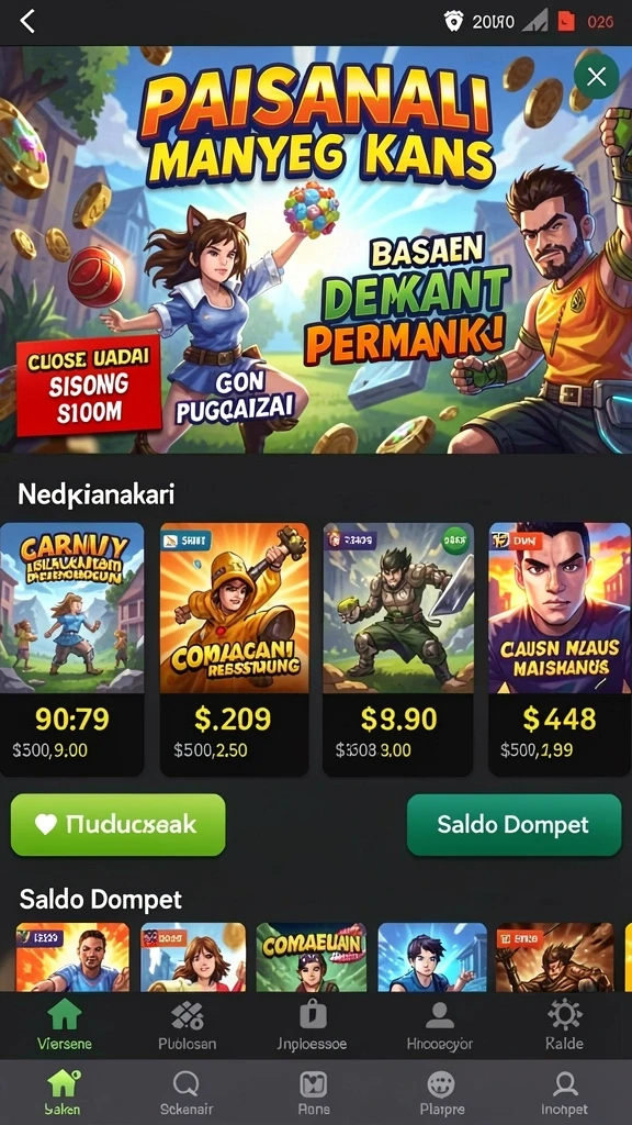 Tangkapan layar ketiga menunjukkan komunitas pemain yang aktif.
