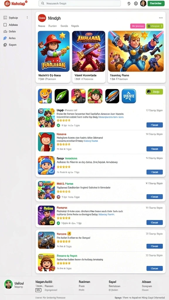Tangkapan layar menampilkan menu upgrade karakter dan item.