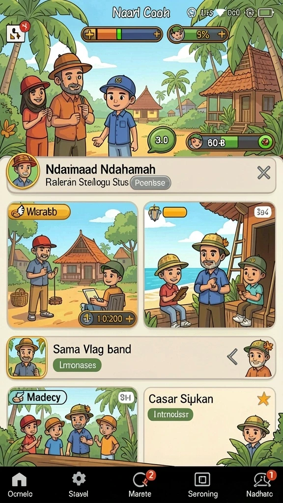 Tampilan awal karakter Gatotkaca yang megah.