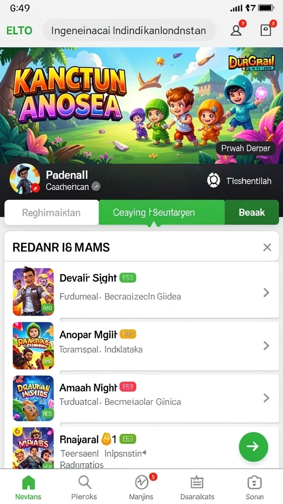 Fitur leaderboard untuk melihat peringkat pemain.