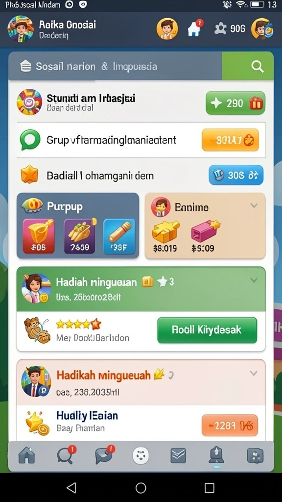 Tampilan antarmuka yang menarik dan sederhana.