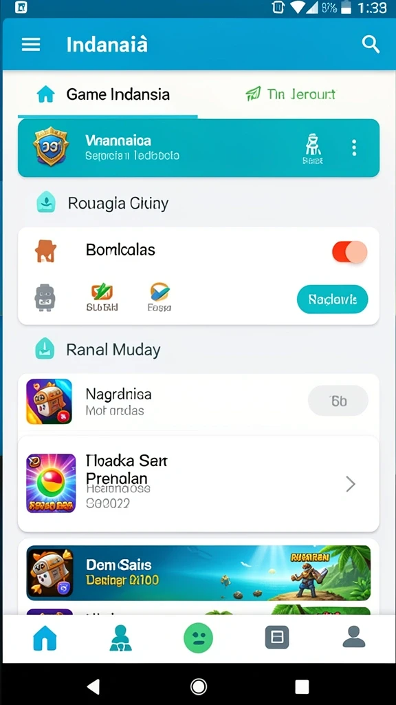 Tampilan karakter dengan desain yang menarik.
