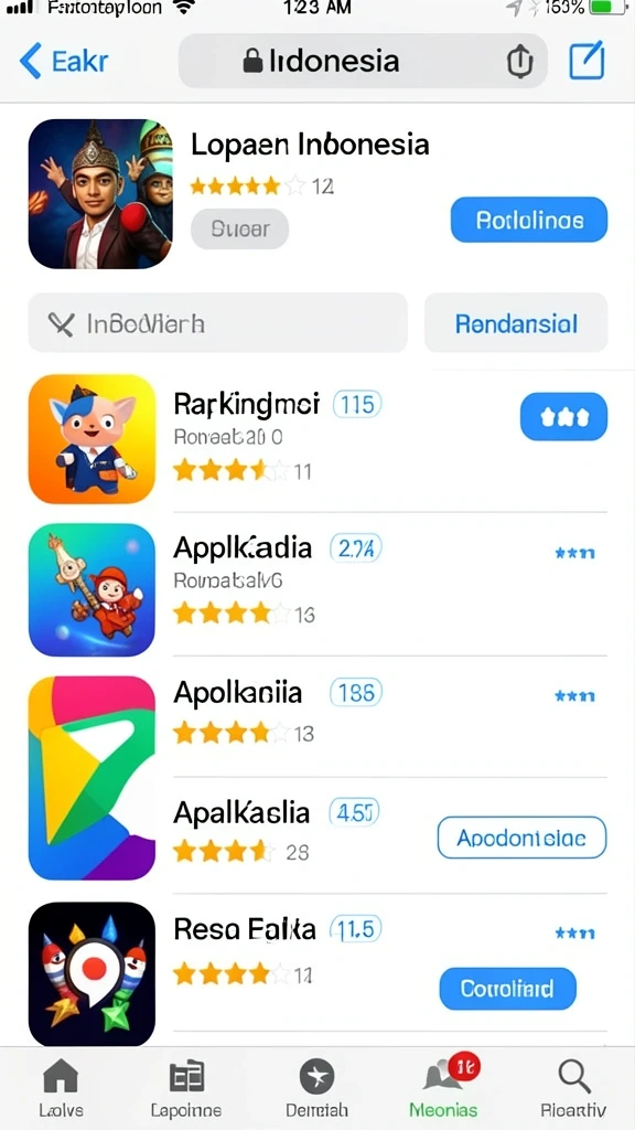 Tantangan level yang semakin sulit dan menarik.