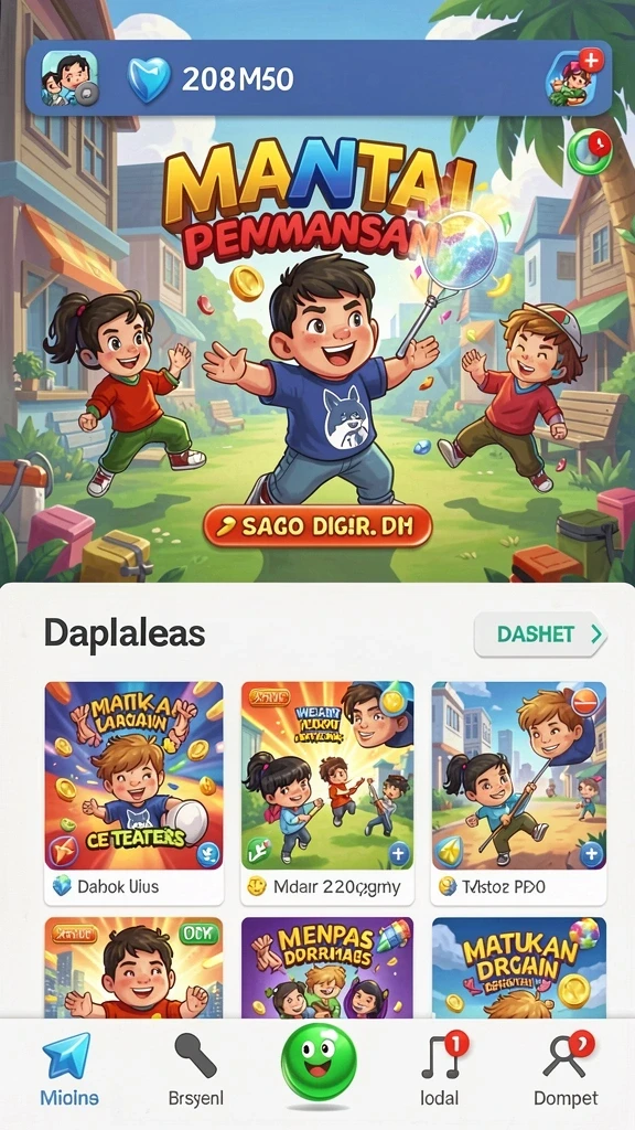 Screenshot menampilkan antarmuka permainan yang menarik.