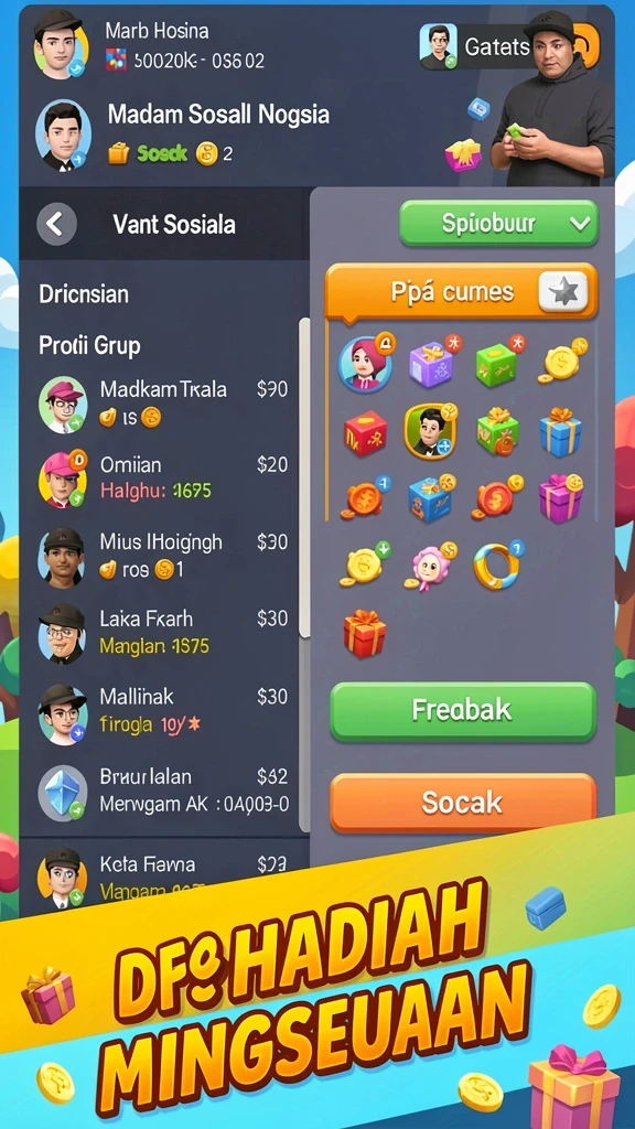 Tampilan awal permainan dengan karakter utama.