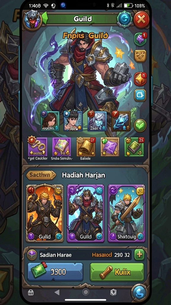 Screenshot menampilkan pertarungan melawan monster.